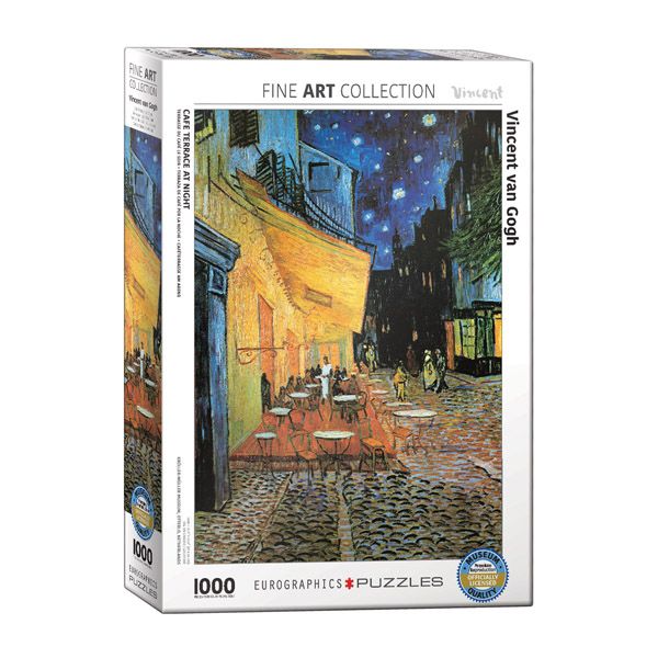 پازل 1000 تکه یوروگرافیکس پازلز مدل 6000 2143 cafe terrace at night