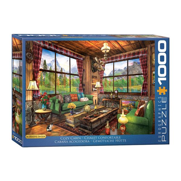 پازل 1000 تکه یوروگرافیکس پازلز مدل cozy cabin