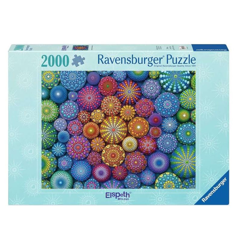 پازل 2000 تکه راونزبرگر مدل radiating rainbow mandalas کد 17134
