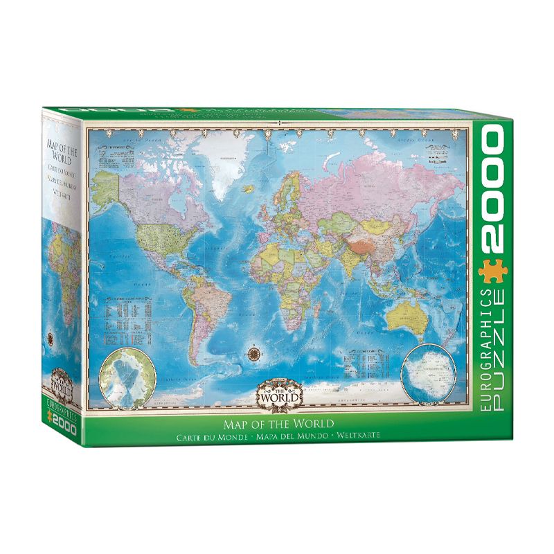پازل 2000 تکه یوروگرافیکس پازلز مدل map of the world كد 0557 8220