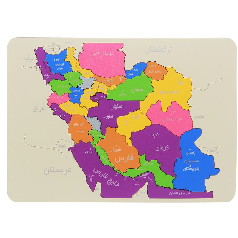 پازل 35 تکه مدل نقشه ایران کد mo51