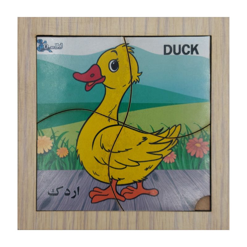 پازل 4 تکه اطلس آبی طرح اردک مدل p4 007