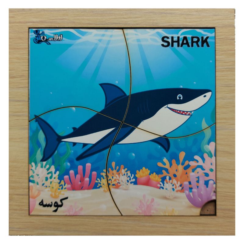 پازل 4 تکه مدل p4 108 طرح حیوان کوسه