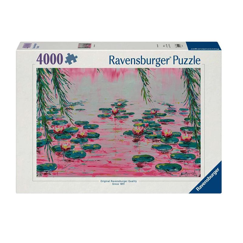 پازل 4000 تکه راونزبرگر مدل pink water lillies کد 12001420 مناسب برای 14 سال به بالا