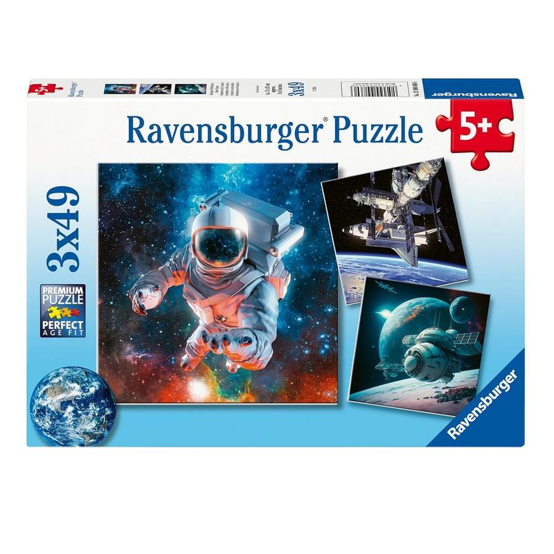پازل 49 تکه راونزبرگر مدل adventure space کد 12000860 مجموعه 3 عددی