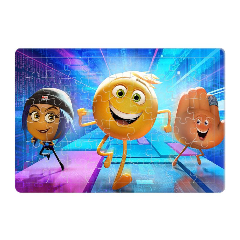 پازل 54 تکه هومرو مدل pl560 طرح انیمیشن فیلم شکلک emoji