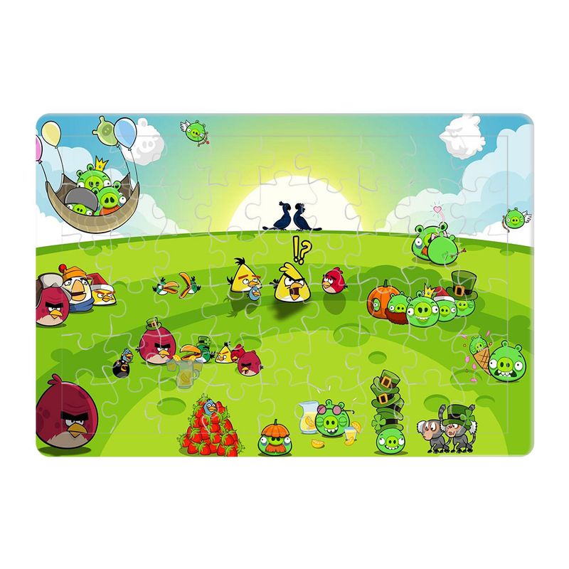 پازل 54 تکه کودک طرح angry birds مدل p124