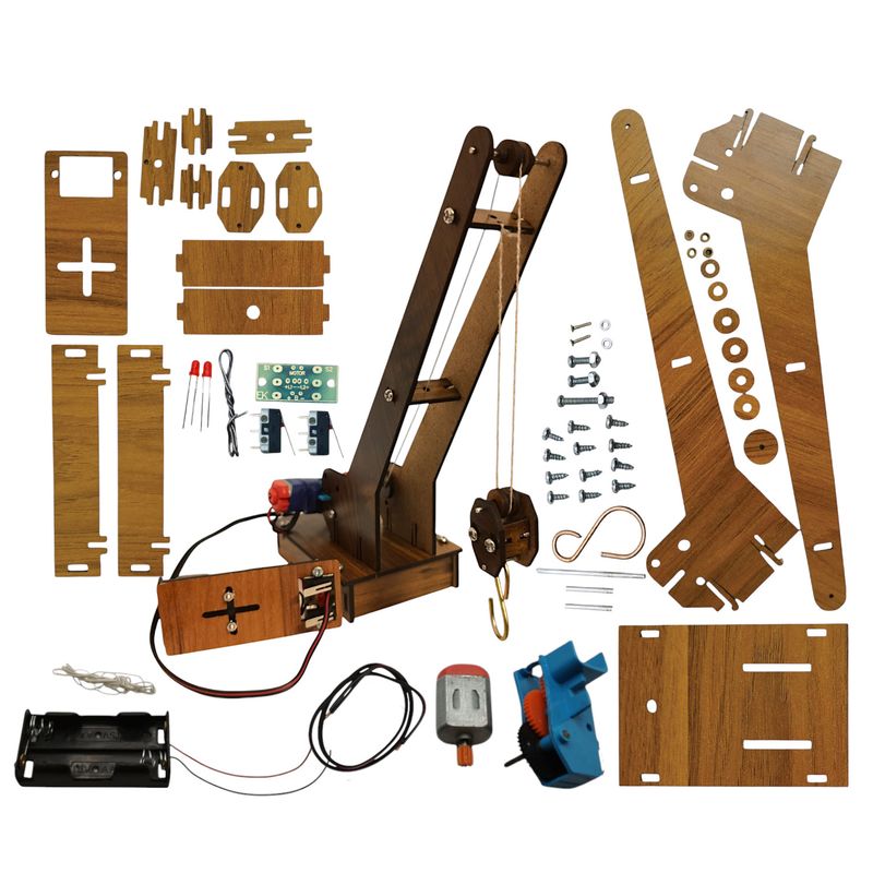 کیت آموزشی ایزی کیت مدل ساخت جرثقیل چوبی کار و فناوری کد ek1