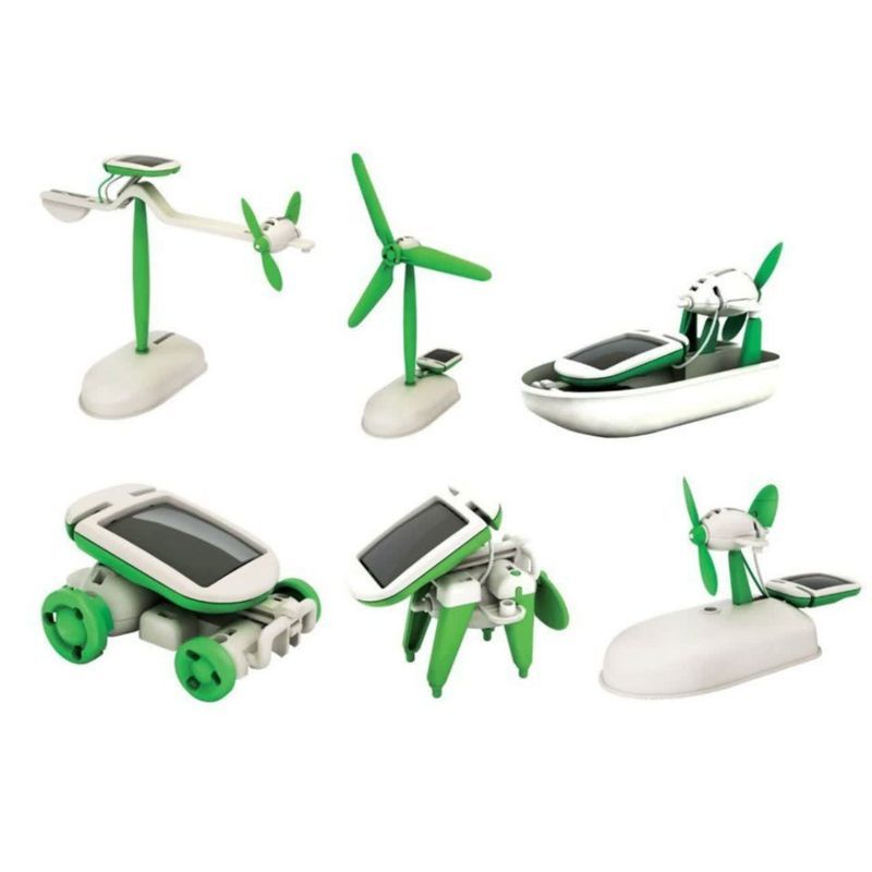 کیت آموزشی ناب سل مدل ربات 6 کاره 6in1 educational solar kit